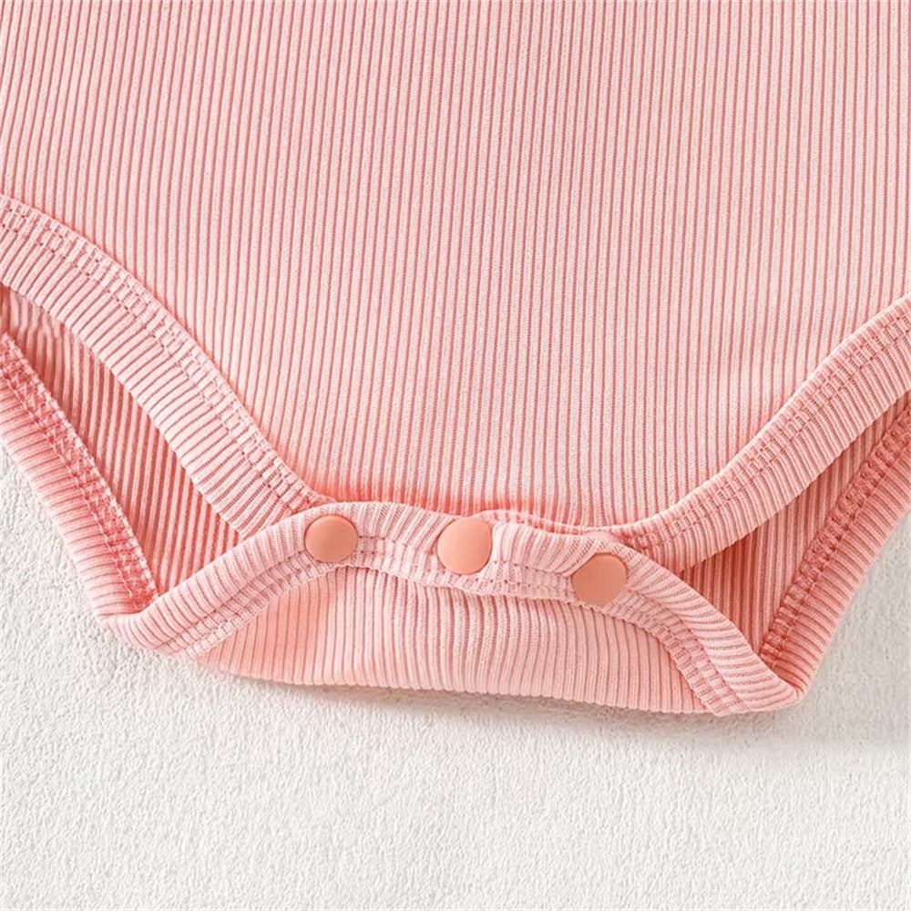 3PCS Fashion Floral Printed Bow Short Sleeve Baby Set