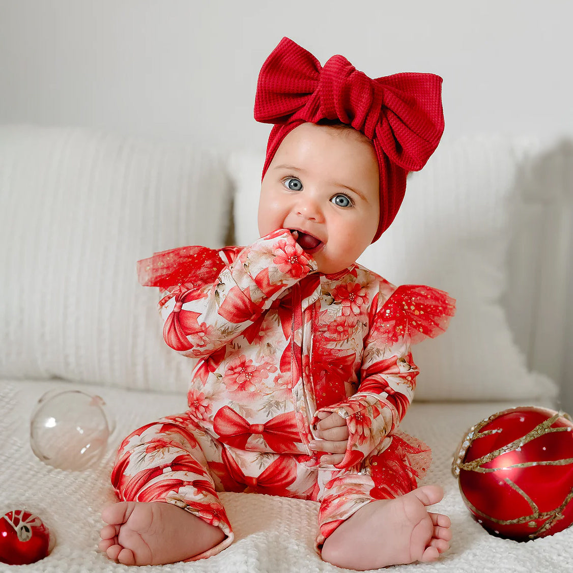 Adorable Bowknot Printed Lace Decoration Long Sleeve Baby Jumpsuit