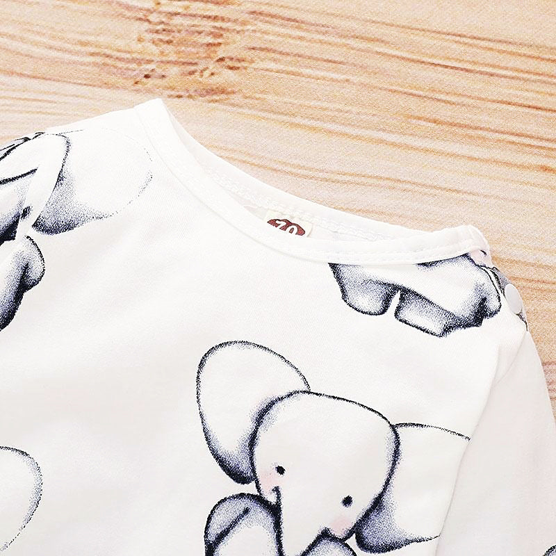 Lindo mono de elefante estampado completo