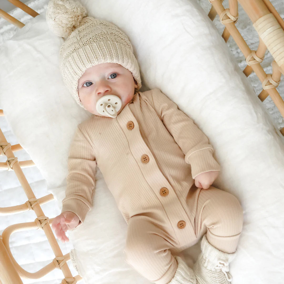 2PCS Cozy Solid Color Long Sleeve Baby Jumpsuit