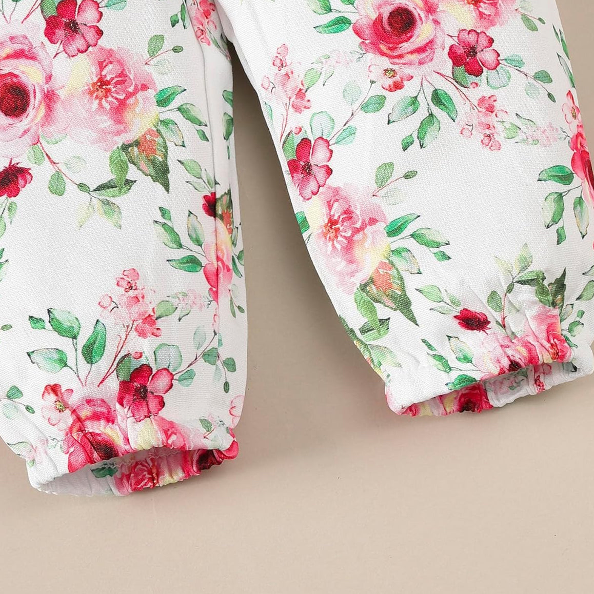 3PCS Grace Floral Printed Suspender Baby Set