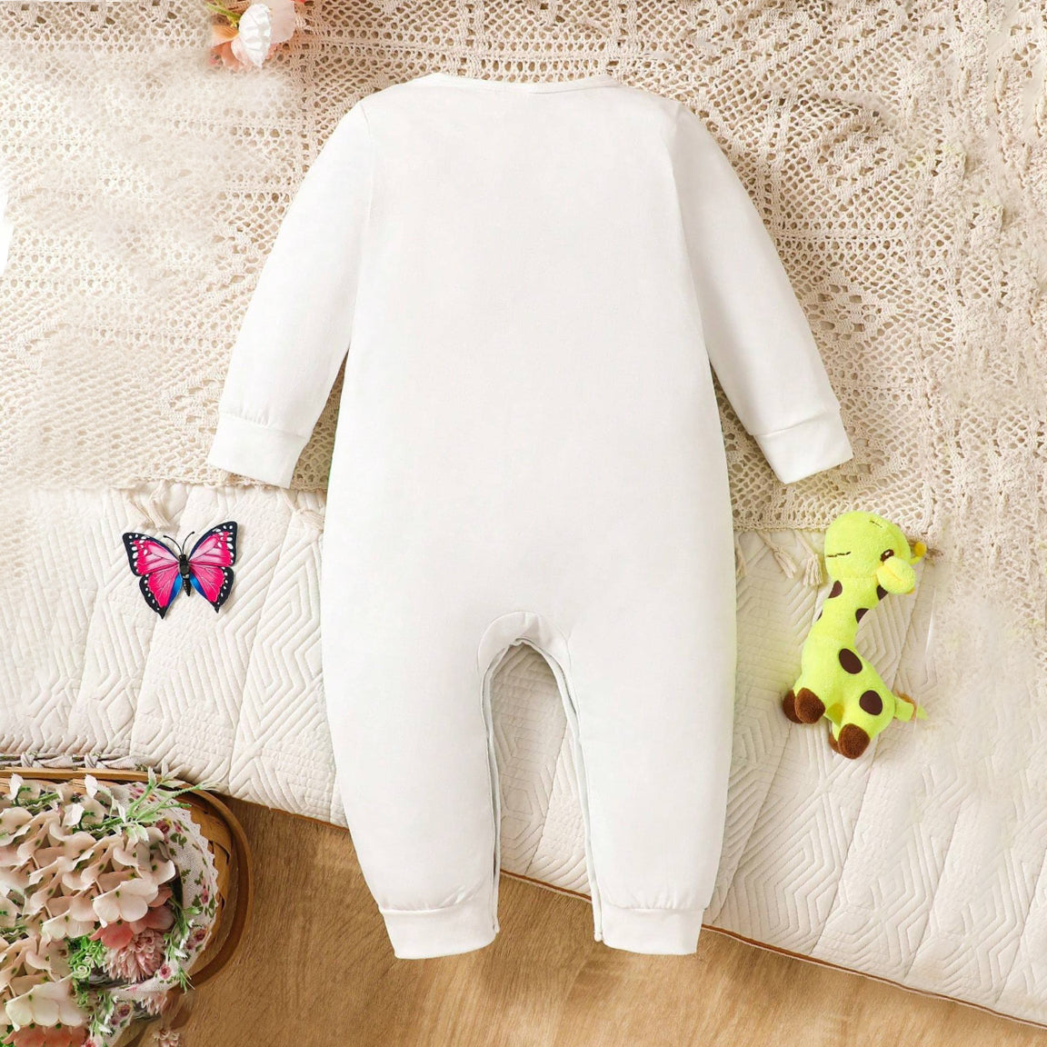 Cute Animal Printed Long Sleeve Baby Jumpsuit