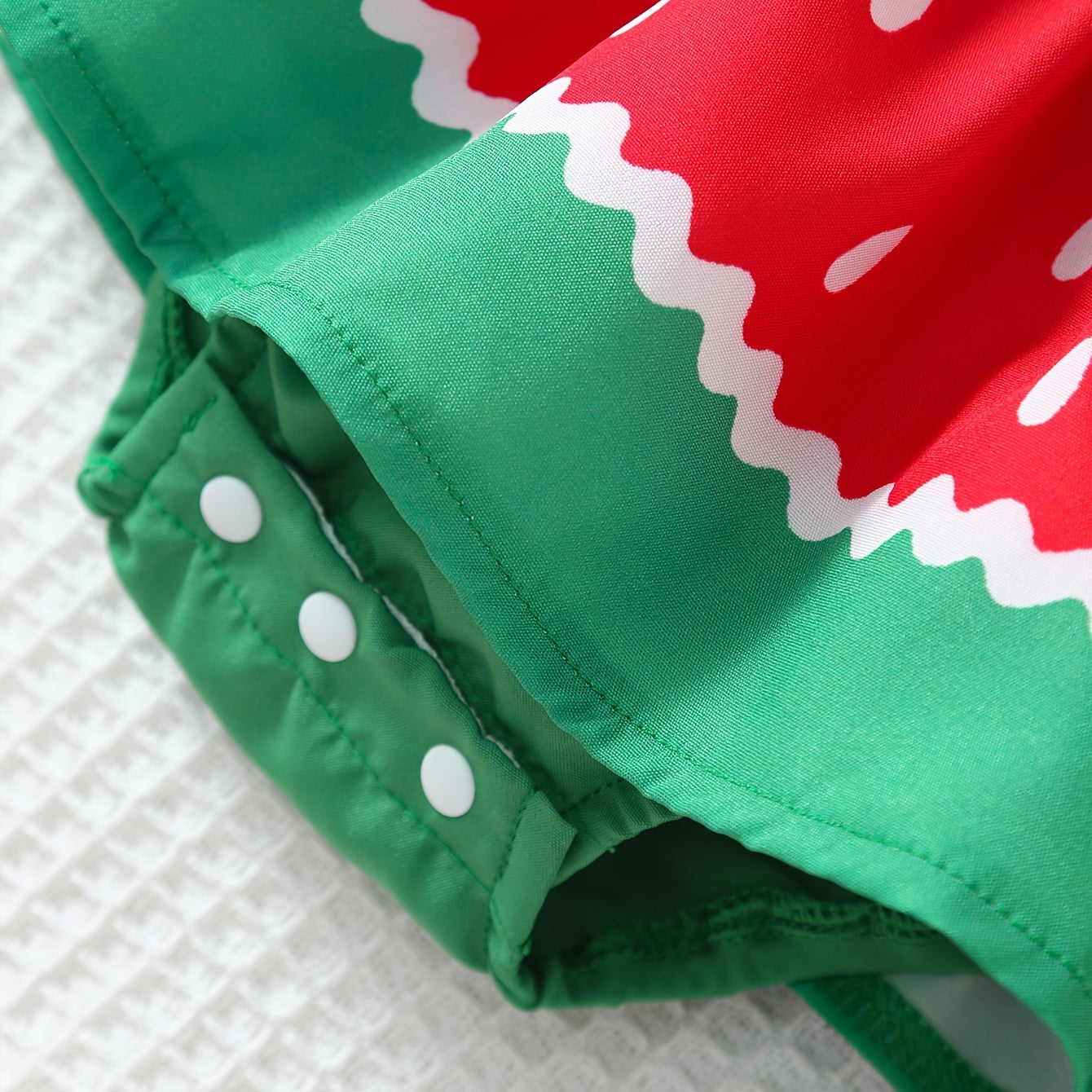 2PCS Lovely Watermelon Printed Flutter Sleeve Baby Romper