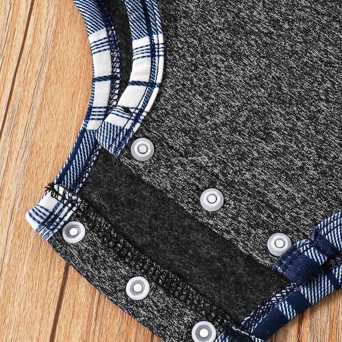 2PCS Casual Baby Boy Plaid Print Long Sleeve Hoodie Set