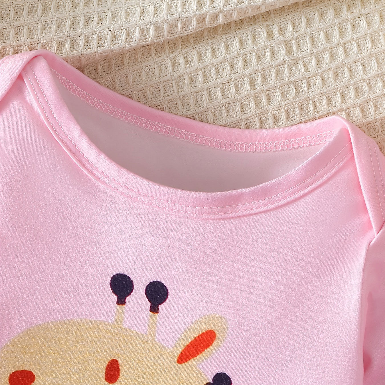Cartoon Animal Print Long Sleeve Baby Jumpsuit