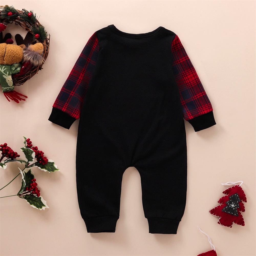 Dear Santa Let Me Explain Print Long Sleeve Baby Jumpsuit