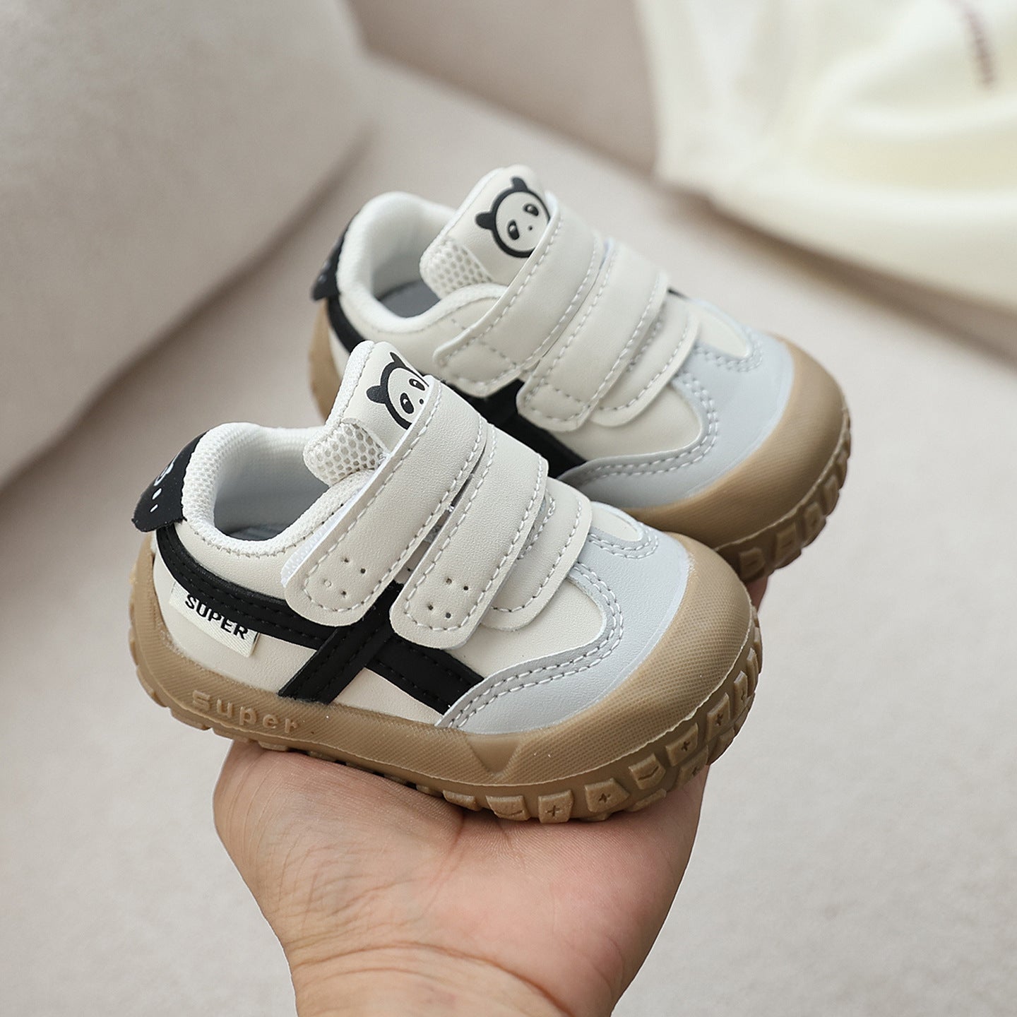 Unisex Baby & Toddler Colorblock Non-Slip Soft Sole First Walker Sneakers