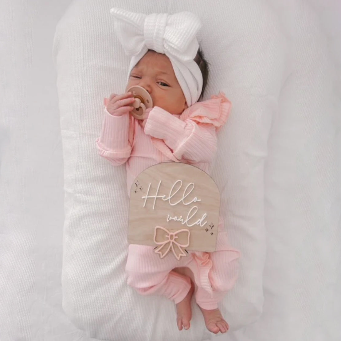 Soft Solid Color Ribbed Long Sleeve Baby Jumpsuit