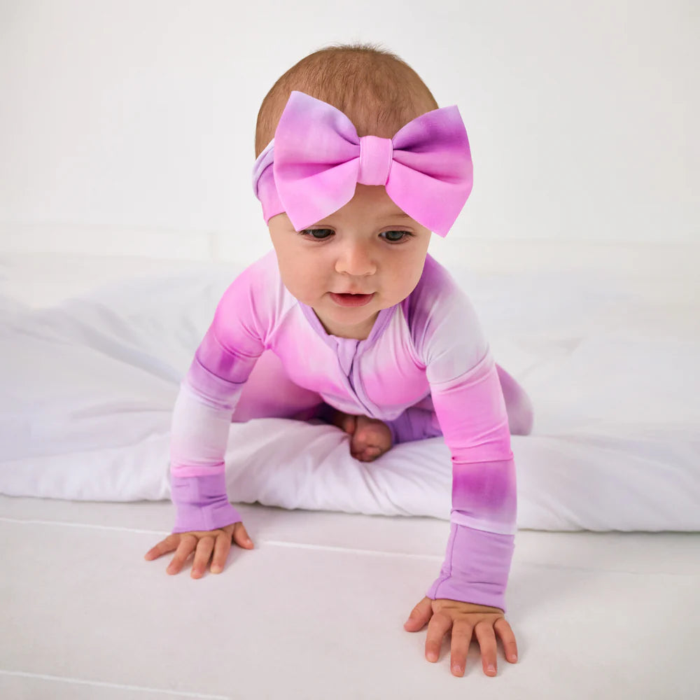 2PCS Cosmic Mist Print Long Sleeve Baby Jumpsuit