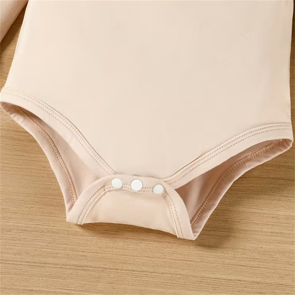 3PCS Stylish Cute Floral Print Long Sleeve Baby Girl Set