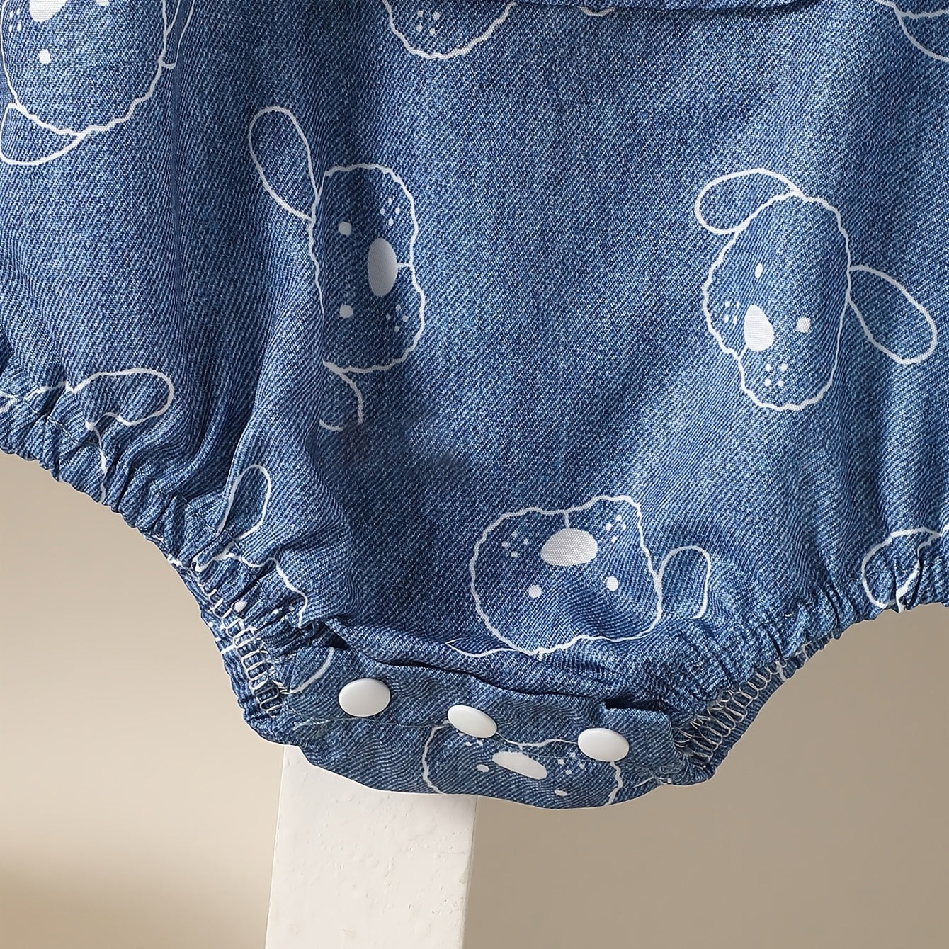 2PCS Casual Sketch Puppy Stripe Printed Short Sleeve Baby Set