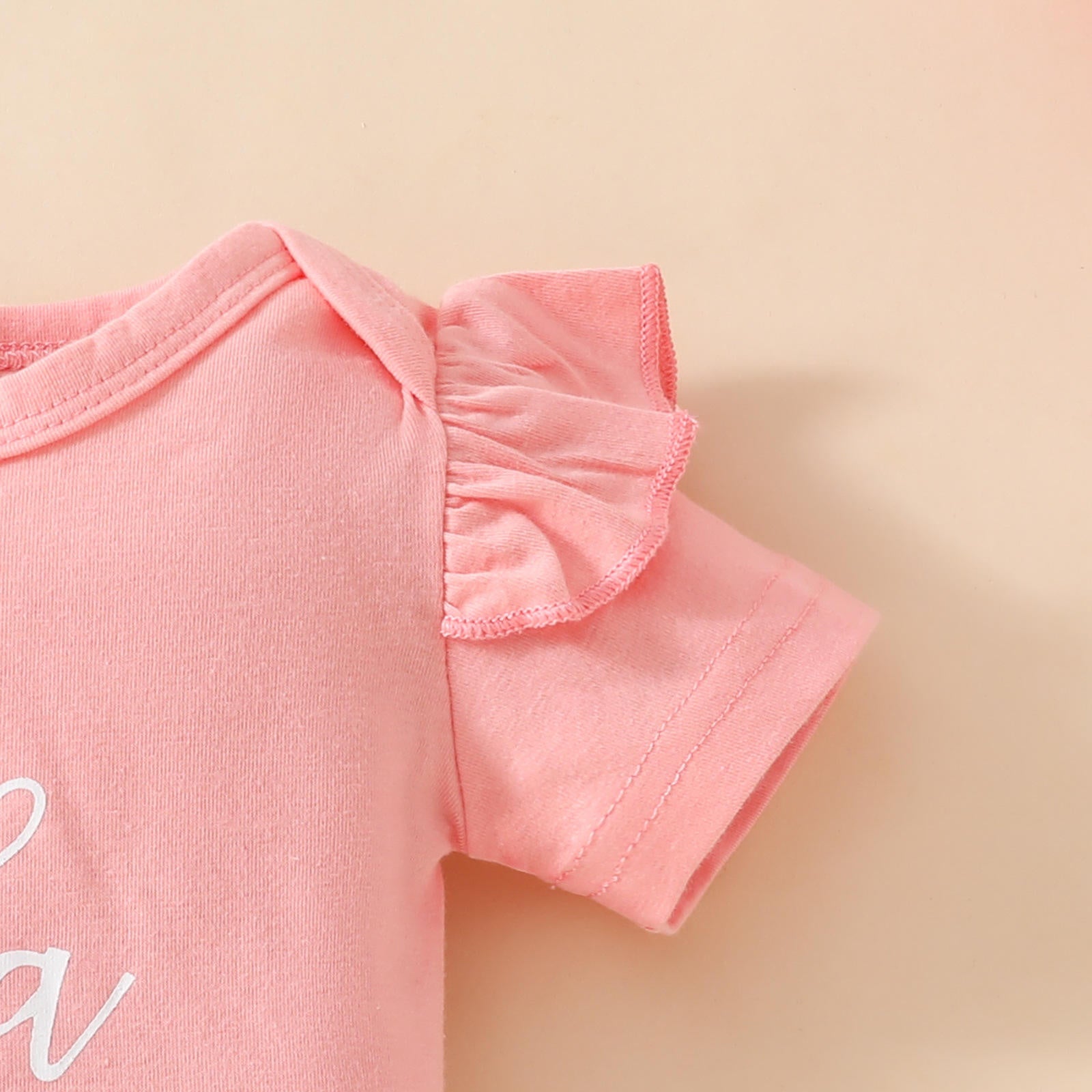 3PCS Elegant Mama's Mini Letter Floral Printed Baby Girl Set