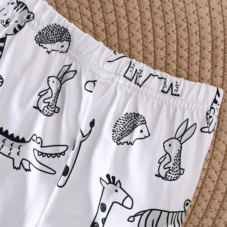 3PCS Cute Cartoon Elephant Letter Print Baby Set