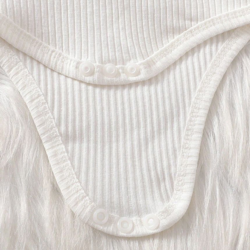 3PCS My 1st Christmas Letter Santa Claus Print Baby Girl Set