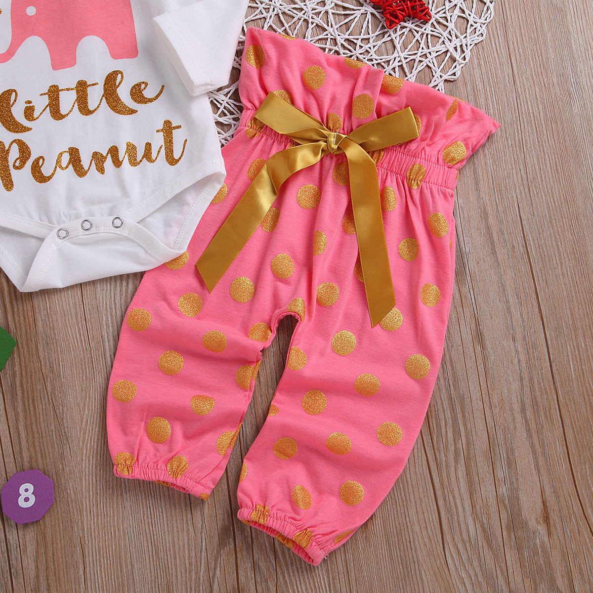 Little Elephant Print Top & Pant & Headband