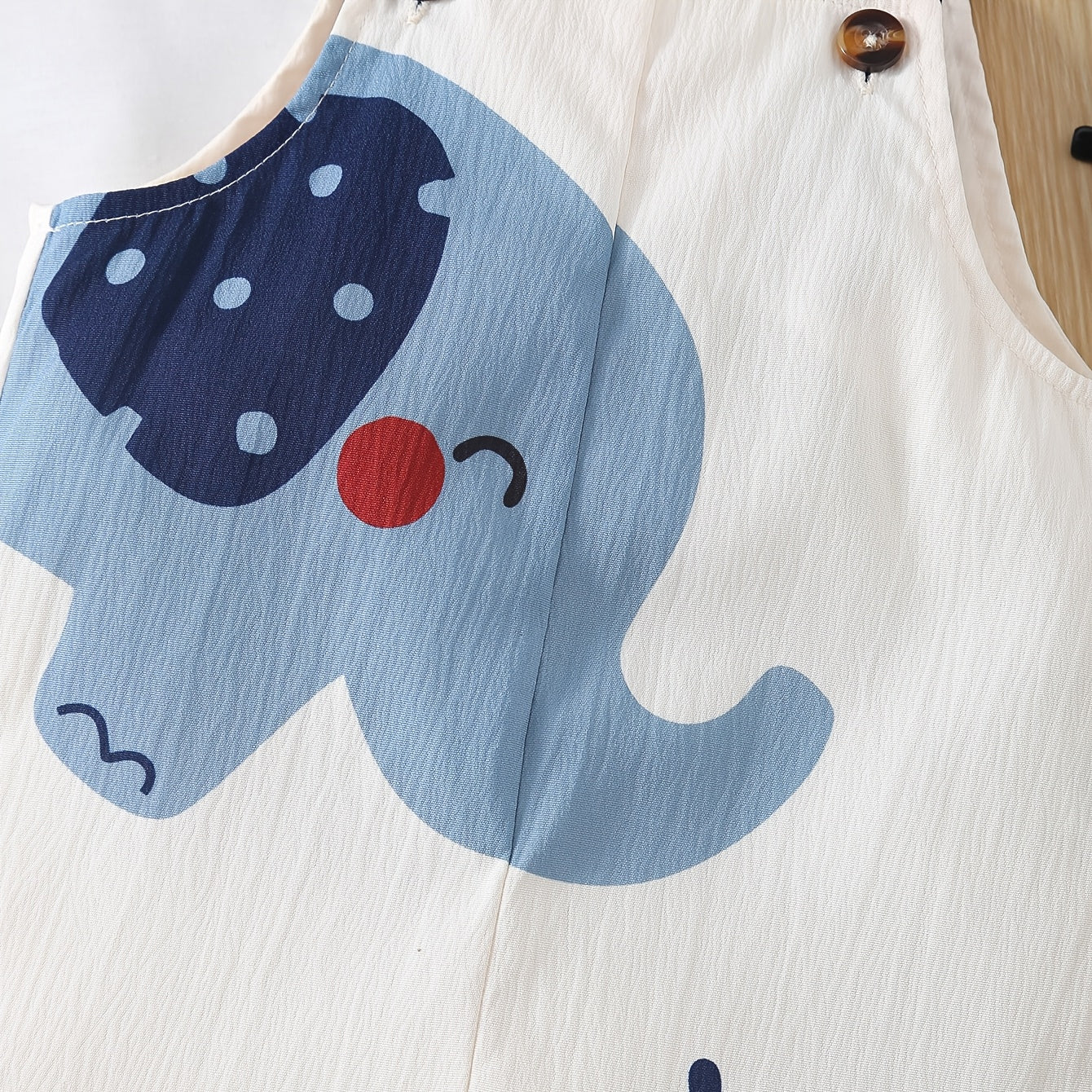 3PCS Cute Elephant Print Short Sleeve Baby Boy Set