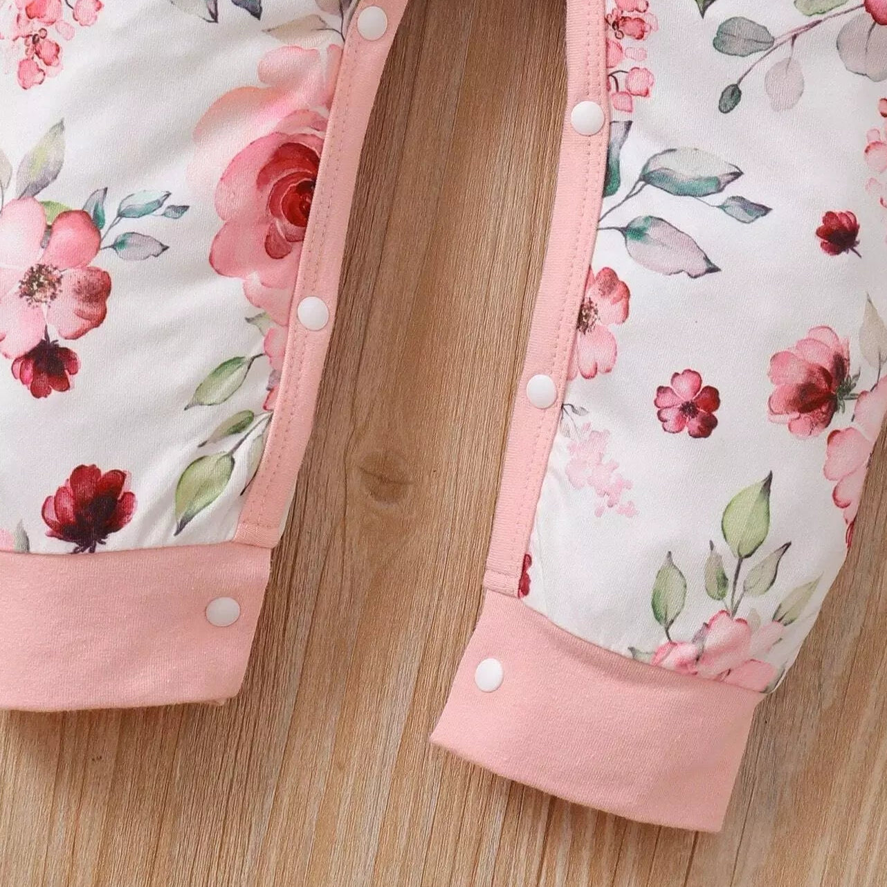 Classy Floral Printed Ruffle Long Sleeve Baby Jumpsuit