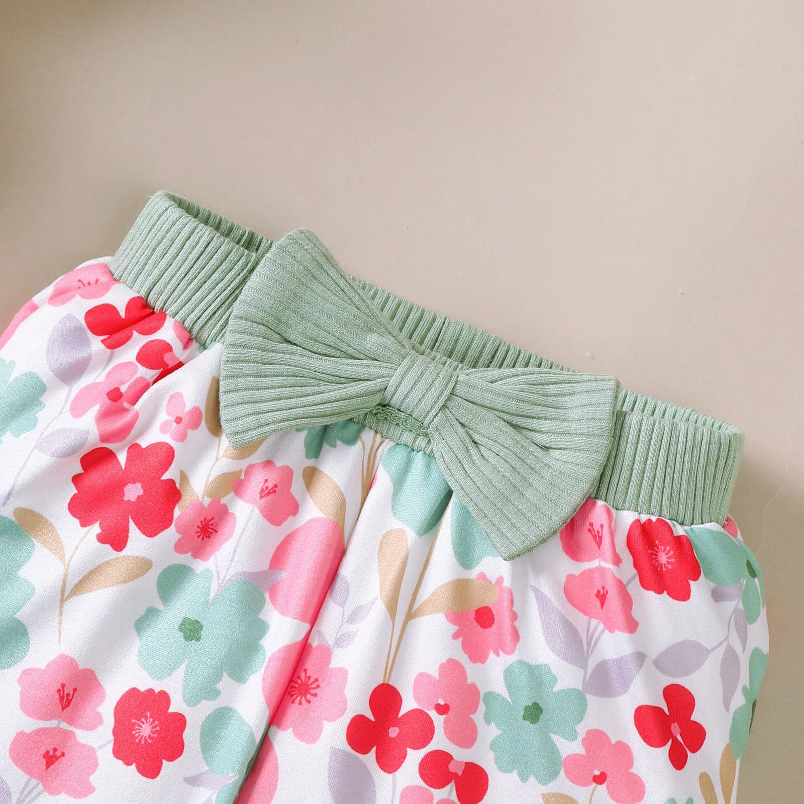 3PCS Sweet Daddy's Girl Mommy's World Letter Floral Print Baby Set