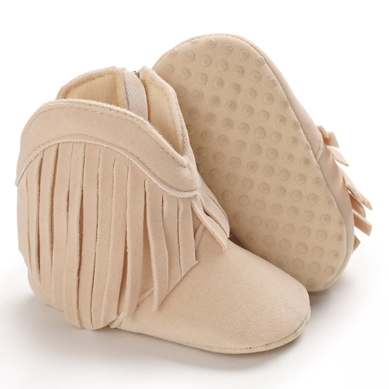Baby Girl Tassel Soft Sole Prewalker Boots