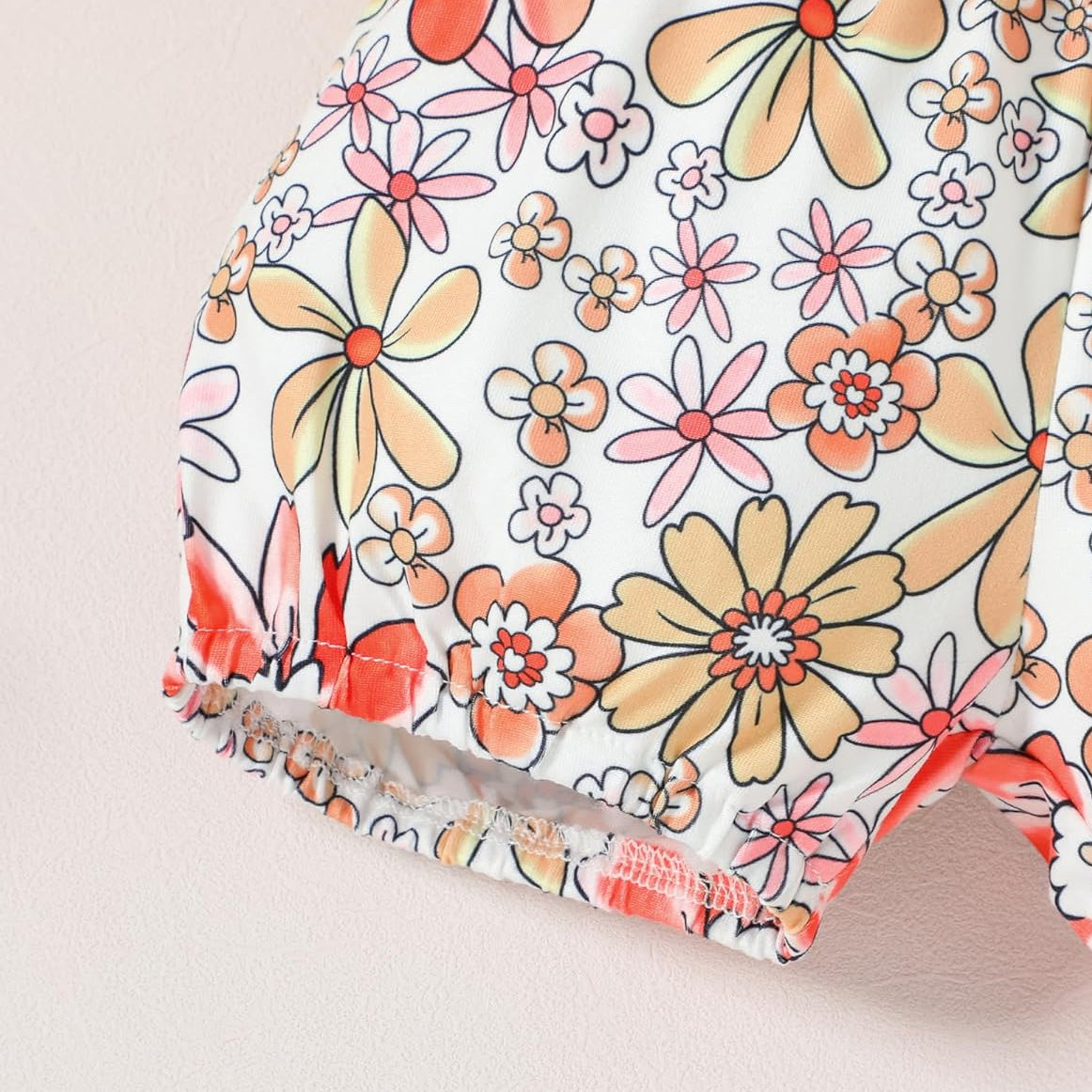 3PCS Grace Llittle Sister Letter Floral Print Short Sleeve Baby Set
