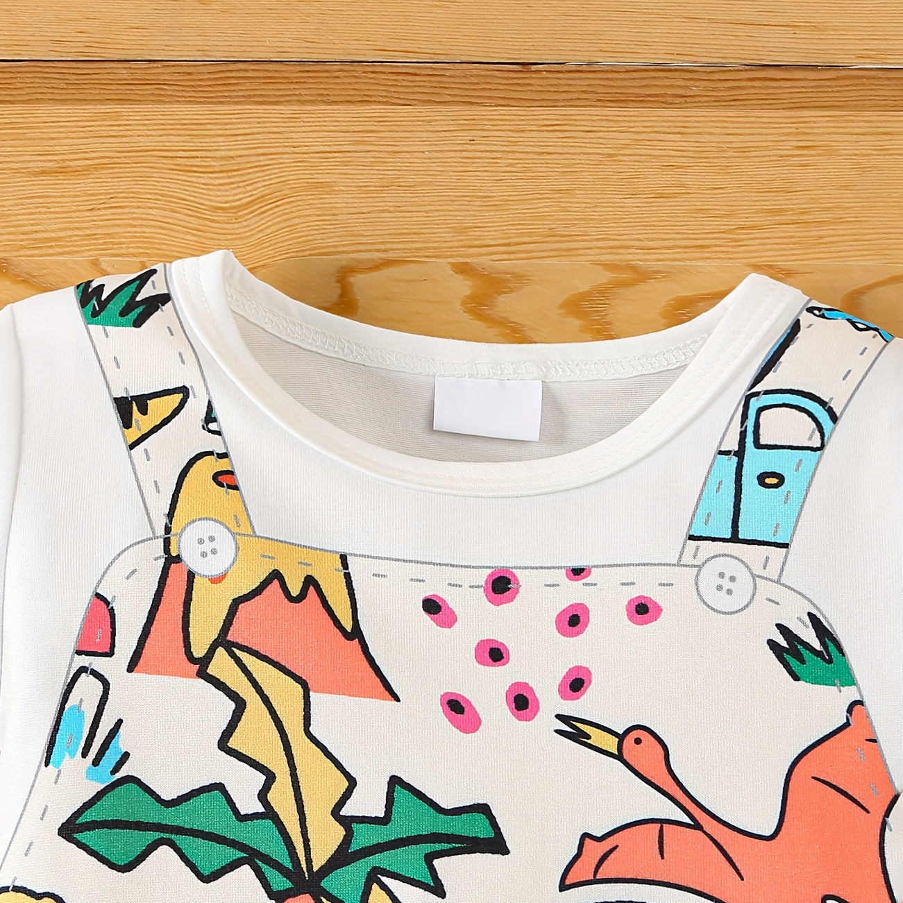 Timeless Dinosaur Printed Short Sleeve Baby Jumpsuit