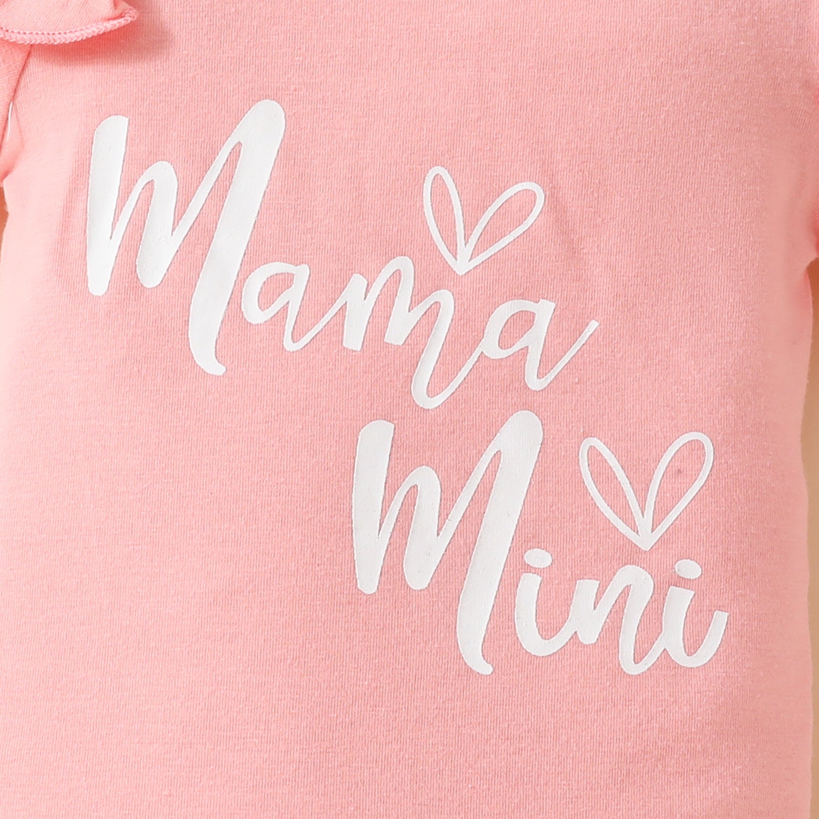 3PCS Elegant Mama's Mini Letter Floral Printed Baby Girl Set