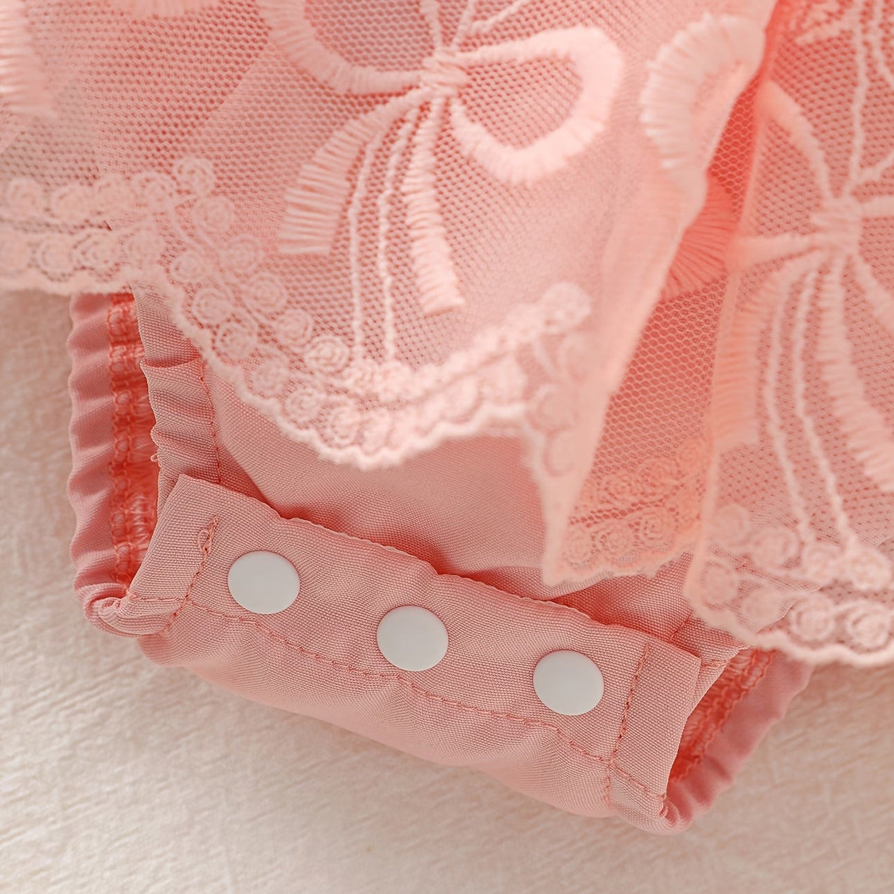 2PCS Sweet Floral and Bow Print Puff Sleeve Baby Romper