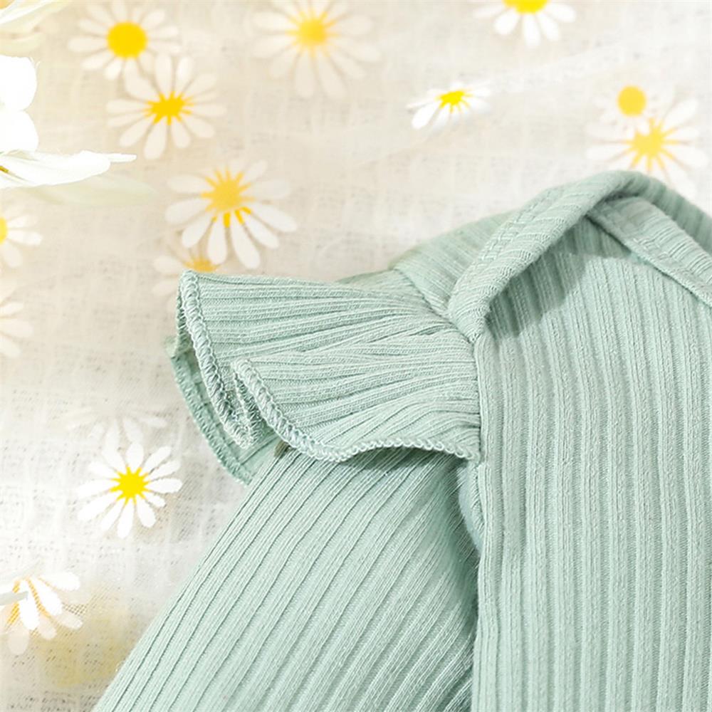 3PCS Comfy Floral Print Long Sleeve Baby Set
