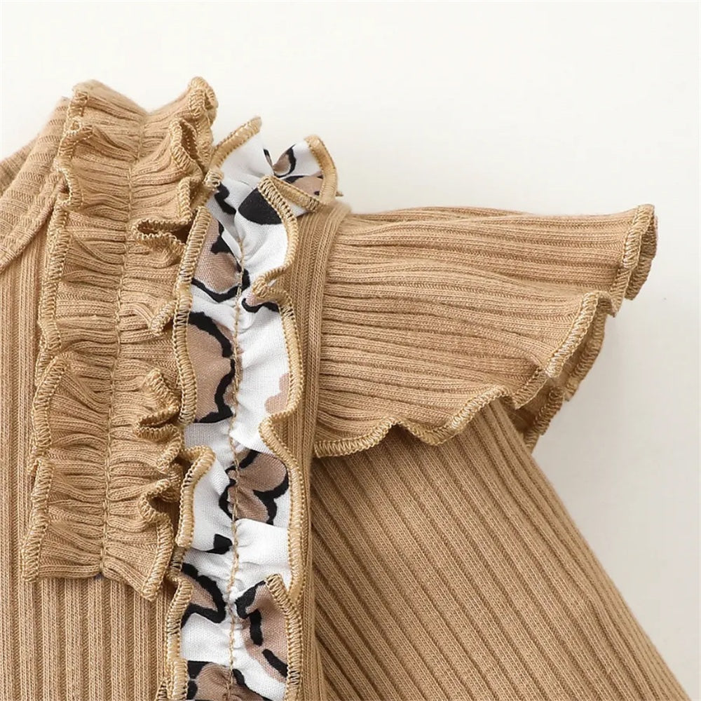 3PCS Winsome Heart Printed Long Sleeve Baby Set