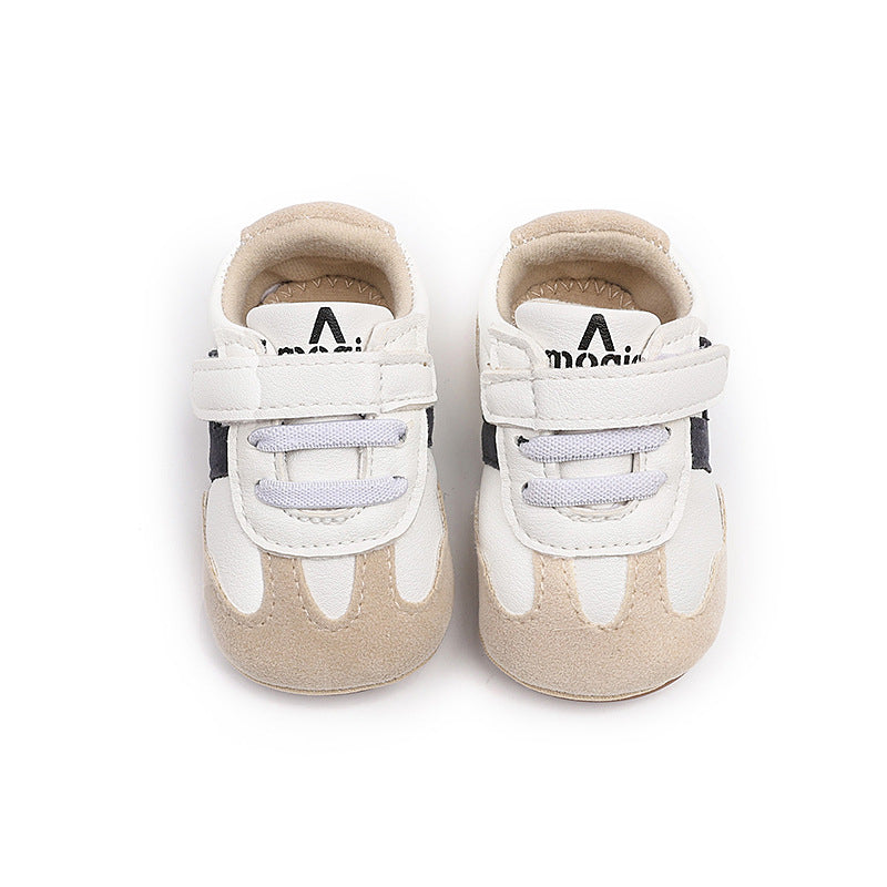 Unisex Baby Colorblock Non-Slip Soft Sole Prewalker Sneakers