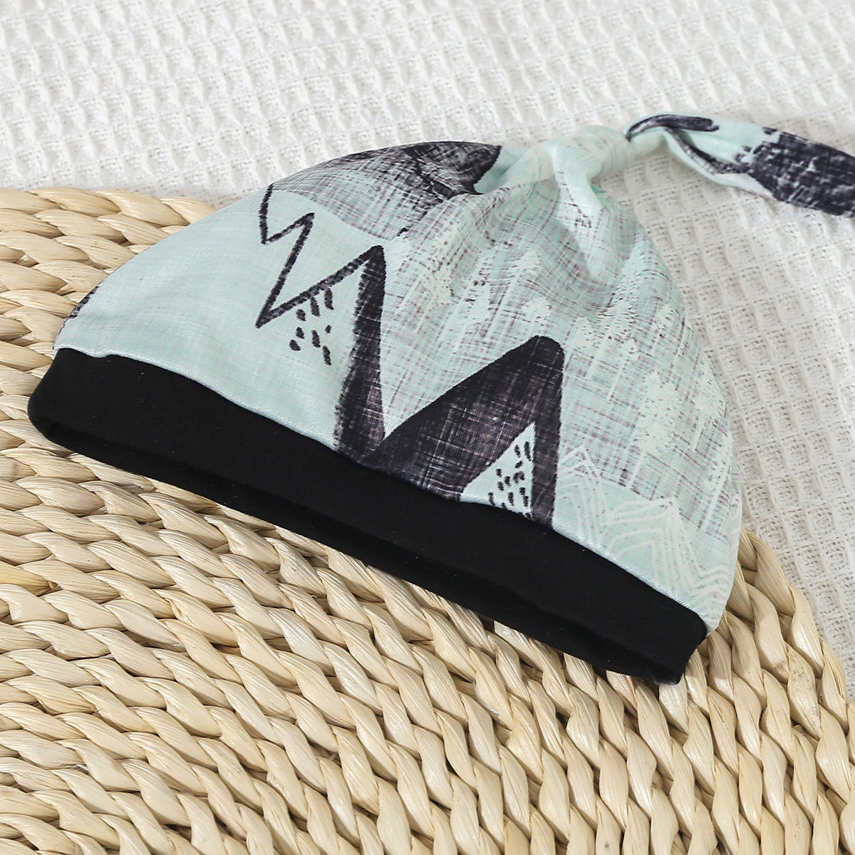 3PCS Camping Crew Letter Mountain Printed Baby Set