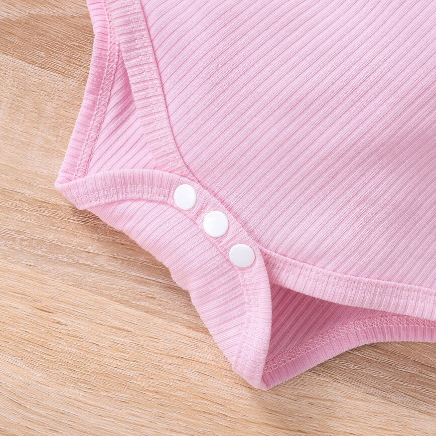 2PCS Mommy's Little Princess Letter Floral Print Baby Romper