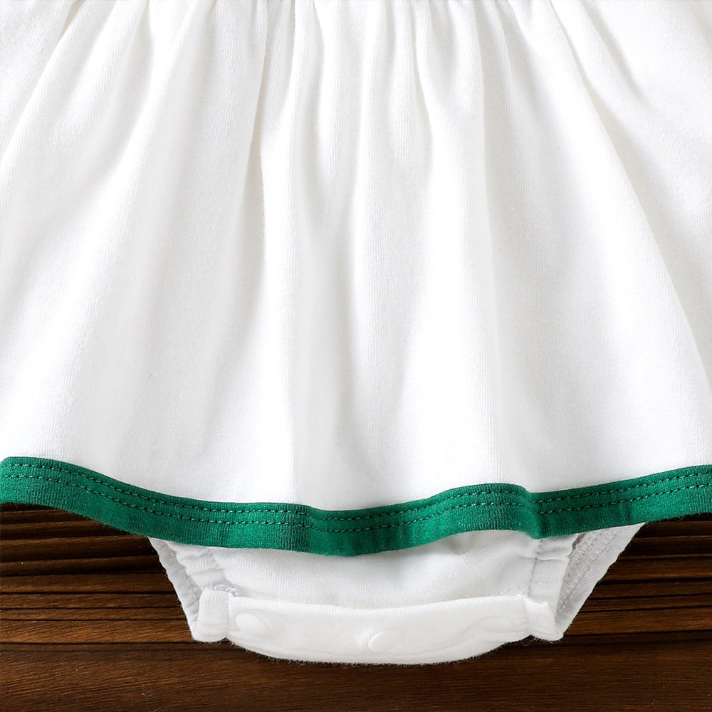 Adorable Golf Embroidery Short Sleeve Baby Romper