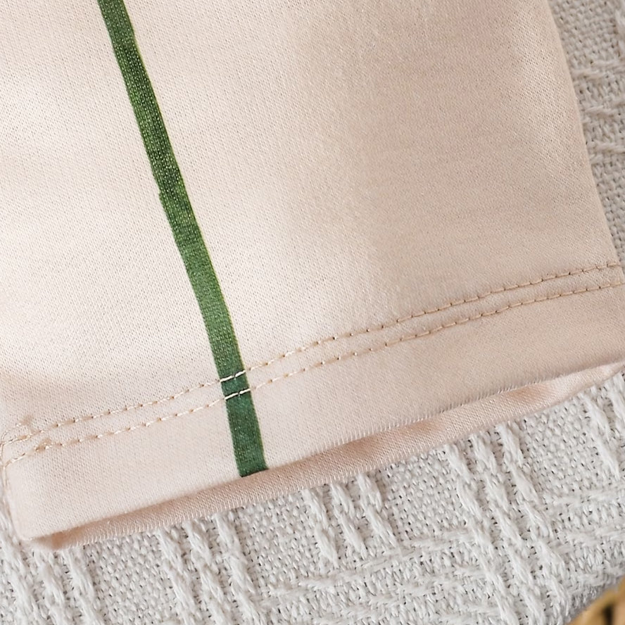 3PCS Casual Lion Print Short Sleeve Baby Overalls Set