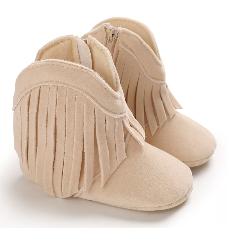 Baby Girl Tassel Soft Sole Prewalker Boots