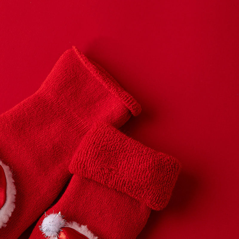 Thick Warm Christmas 3D Figure Decor Baby Socks