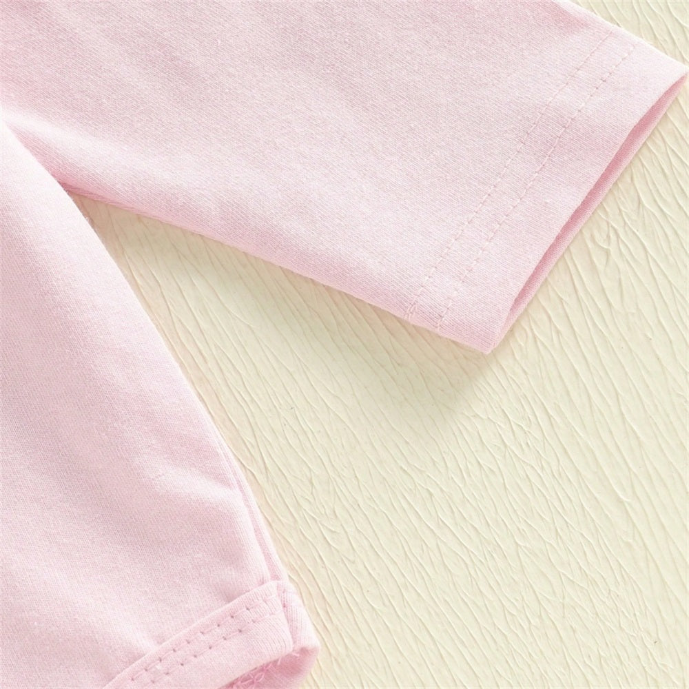 3PCS LOVE Letter Heart Print Long Sleeve Baby Set