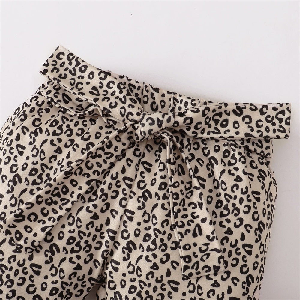 3PCS Daddy's Girl Letter Print Leopard Long Sleeve Baby Set