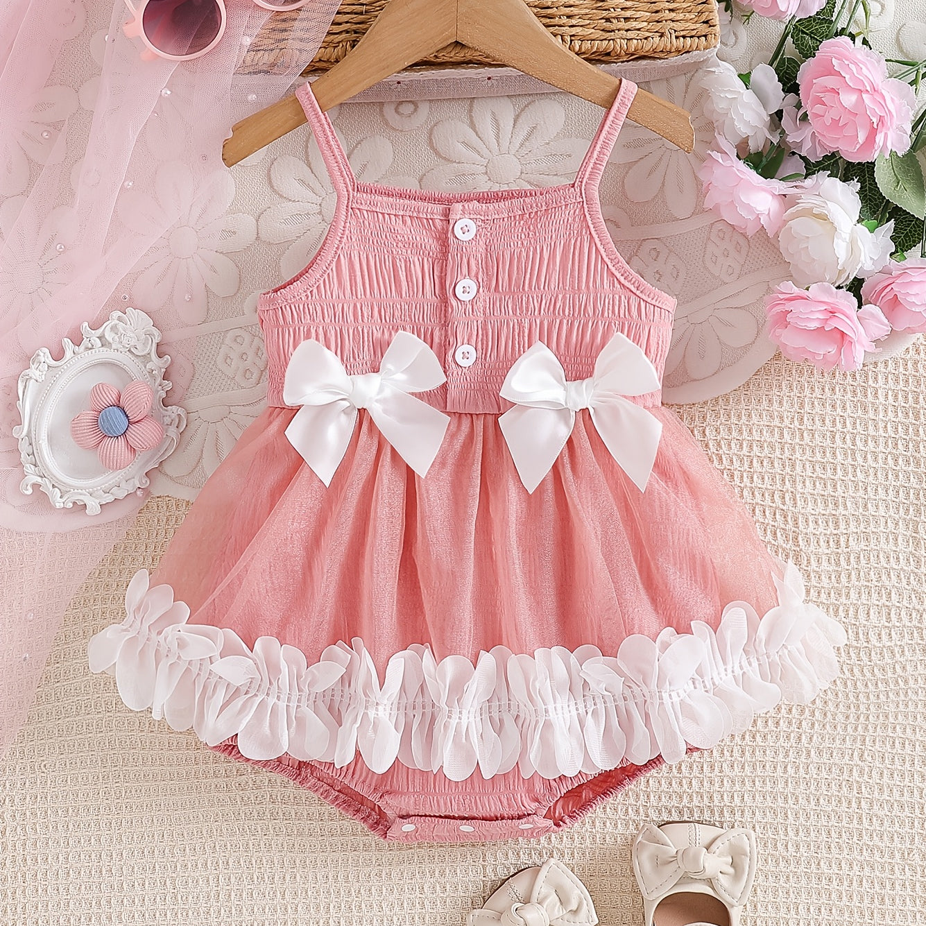 Cozy Solid Color Sleeveless Baby Romper