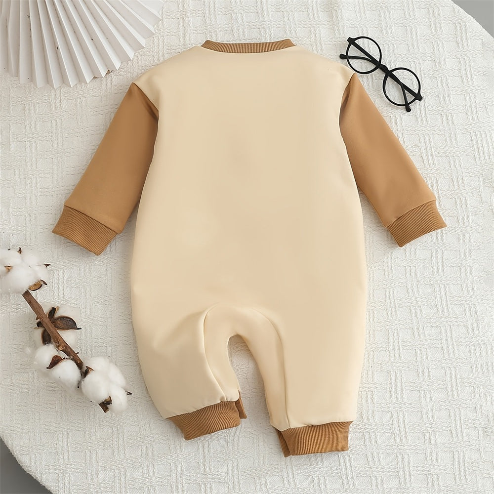 Bubbly Bear Printed Long Sleeve Baby Jumpsuit