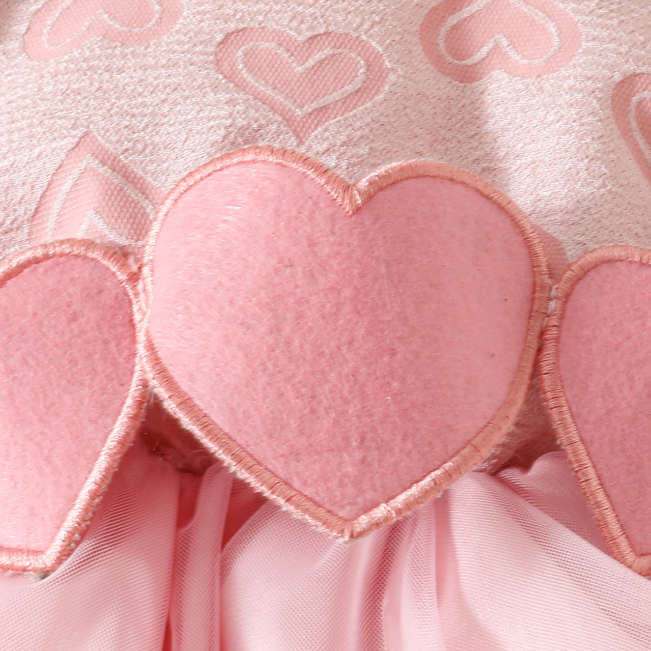 2PCS Pretty Heart Printed Embroidery Baby Romper