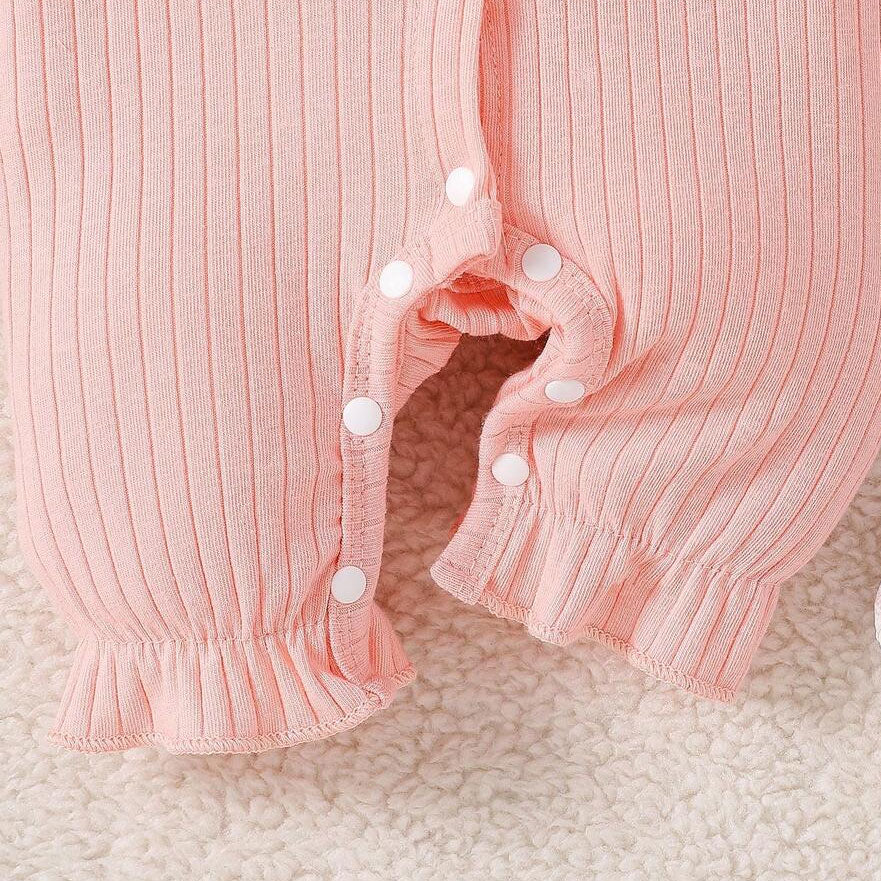 2PCS Grace Lace Bowknot Decor Long Sleeve Baby Girl Jumpsuit