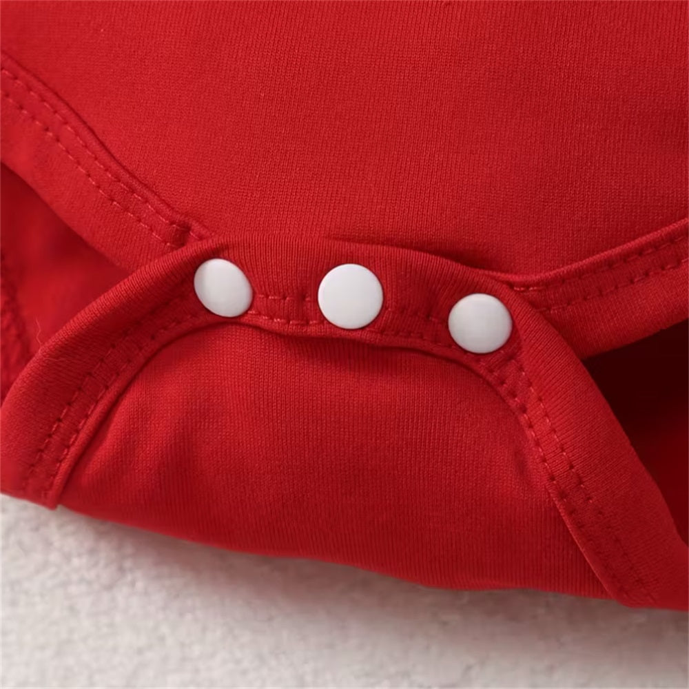 4PCS My 1st Christmas Letter Santa Claus Print Long Sleeve Baby Set