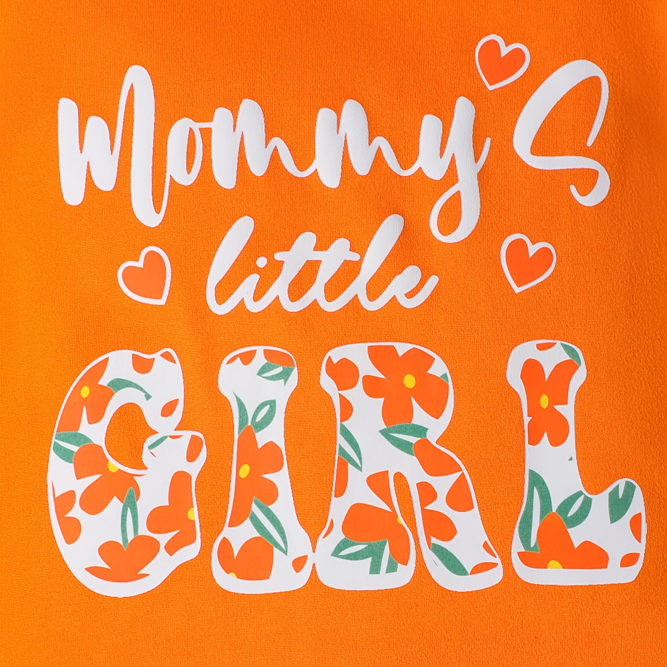 3PCS Mommy's Little Girl Letter Floral Print Flutter Sleeve Baby Set