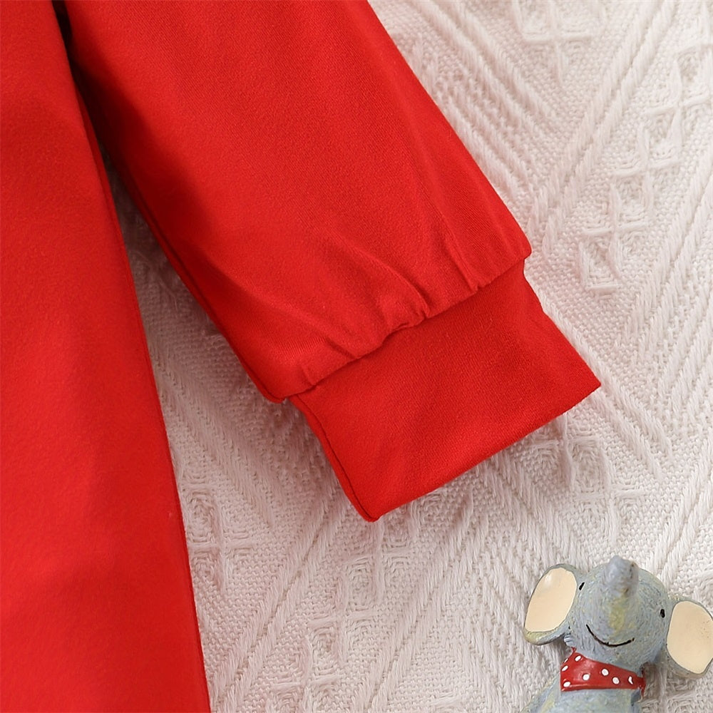 Christmas List Letter Print Long Sleeve Baby Jumpsuit