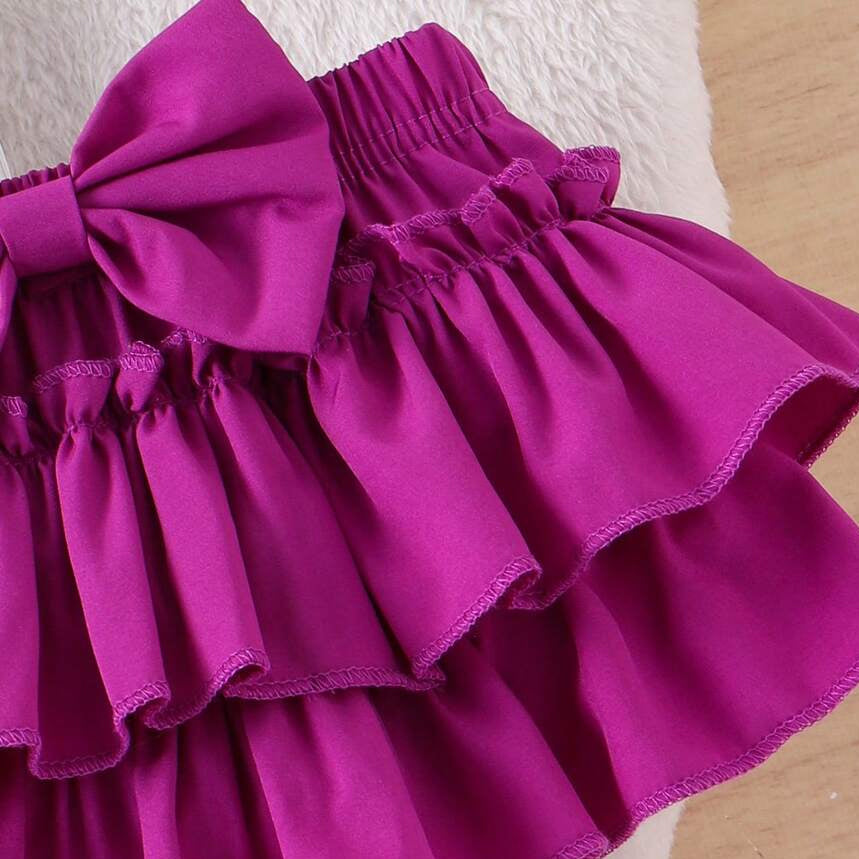 4PCS Cute Grape Appliqué Short Sleeve Baby Girl Set
