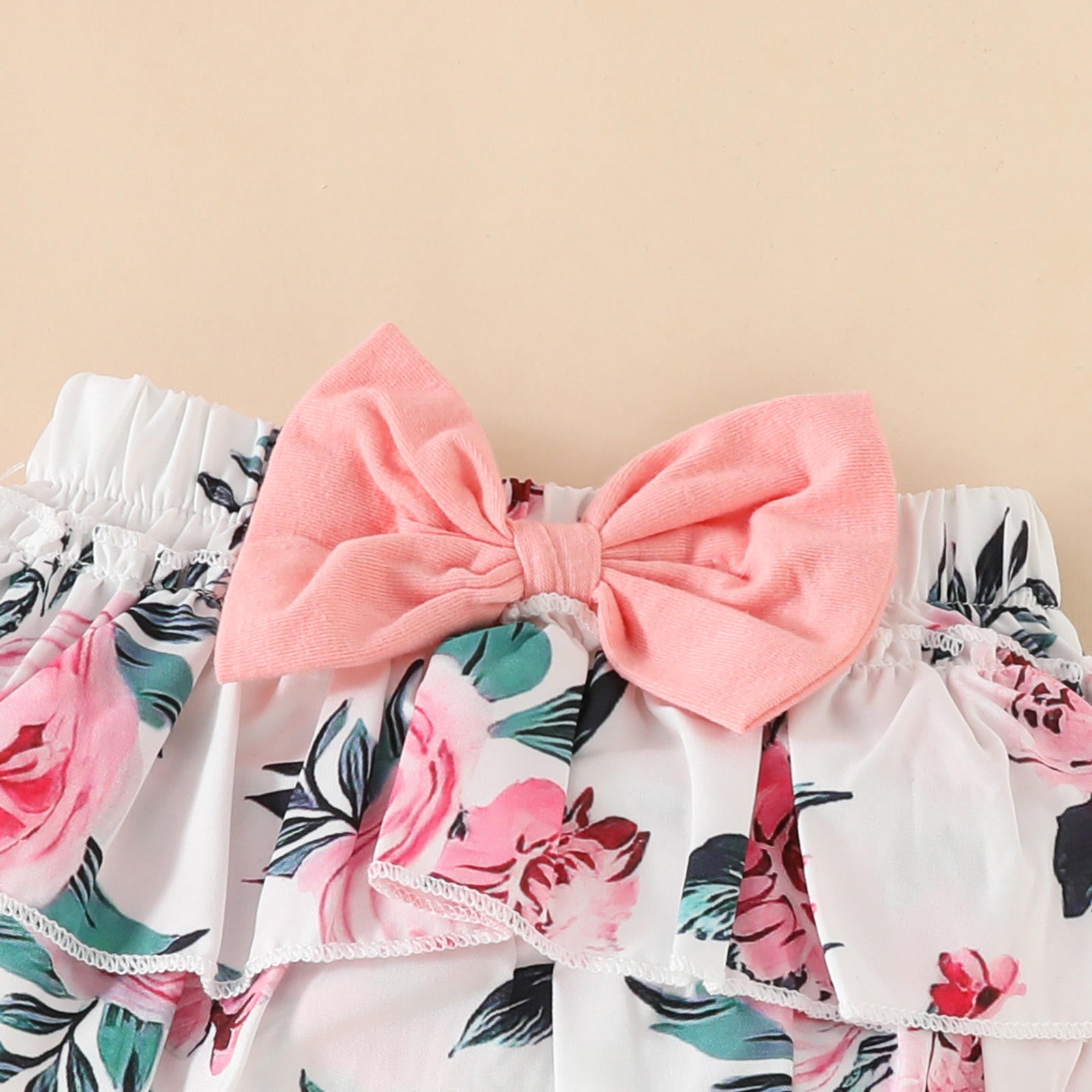 3PCS Elegant Mama's Mini Letter Floral Printed Baby Girl Set