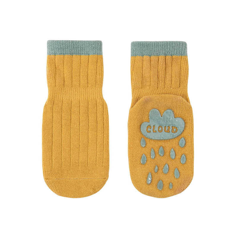 Soft Cute Weather Pattern Non Slip Baby Socks