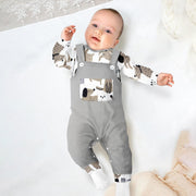 2PCS Cute Animal Printed Long Sleeve Baby Set