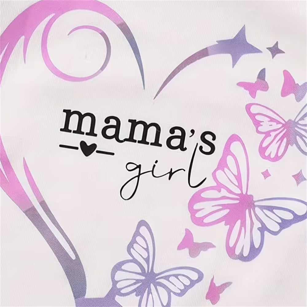 4PCS Butterfly and Floral Printed Long Sleeve Baby Set